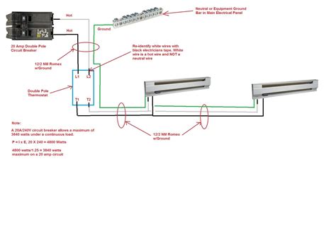 wiring electric baseboard heaters